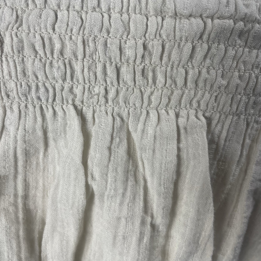 Universal Thread White Smocked Tube Top Boho Cotton Bandeau M - Picture 6 of 7